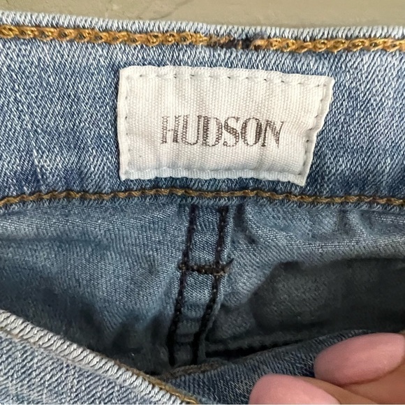 Hudson High Rise Blair Ankle Super Skinny Distressed Denim Jeans - Picture 10 of 12